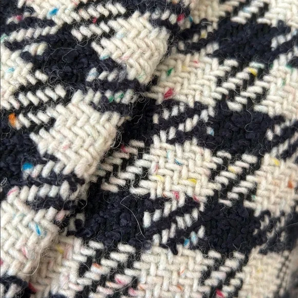 New Talbots Black and White Plaid Blazer wool blend - Picture 6 of 8